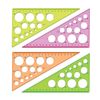 Plastic triangle 30 * 19 on sm, STAMM "Crystal Neon", toned, transparent, neon, assorted