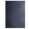 HATBER / Notebook A4, 80 folhas, pente, gaiola, capa de plástico, "DIAMOND-black" / 4 unid.