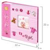 Photo album BRAUBERG "It's a girl" for 200 photos 10x15 cm, hard cover, paper pages, box, pink