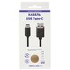 RED LINE / Cable USB 2.0 AM-TypeC, 1 m, for connecting portable devices and peripherals, black