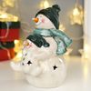 Сималенд / Souvenir "Snowman with a snowman in green caps"