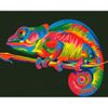 Опт-картина / Mosaïque diamant, 40x50, strass carrés Caméléon arc-en-ciel