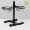 Пижон / Dude / Stand with bowls, 2 x 500 ml, height 30 cm, collapsible, black