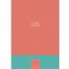 HATBER / Notebook A4 96 p. comb, check, textured embossing, "In bright color" / 8 pcs.