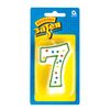 FUNNY ZATEYA / Celebratory candle number "7" 7.6 cm high