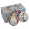Жостово / Set of 2 Christmas balls box