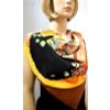 Silk handkerchief handmade "Kiss" (G. Klimt), exclusive
