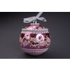 Снежинка / Snowflake / New Year's ball with lace, cord and hand-painted