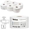 VEIRO / Toilet paper Comfort 2-ply with central hood, 215 m, System T8, SET of 6 pcs.