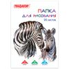 Zeichenmappe BIG FORMAT A3, 20 Blatt, 120 g/m2, PIFAGOR, 297x420 mm, "Zebra"