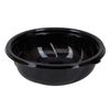 STYROLPLAST / Round disposable containers, 1000 ml, KIT 75 pcs., WITHOUT LIDS, PET, black (lids 605111)