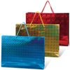 GRANDGIFT / Laminated gift bag, 45x33x10 cm, holographic, assorted color