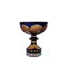 Гусевской Хрустальный завод / Crystal vase for fruit "Triumph" amber-blue