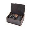 Set of passport cover + belt + gift box from wood