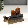 Сималенд / Souvenir polystone card holder "Owlets on a log"