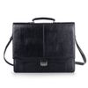 The portfolio of "Business", 41х34х10 cm, faux leather, 3 compartments, lock with key, black