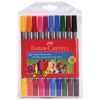 The markers are bilateral FABER-CASTELL, 10 colors, thin/thick line of the letter, PVC packing