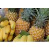 Bananas, pineapples