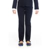 School trousers-straight cut knit dark blue for girls