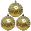 Kaemingk / Un set de boules en plastique Shiny Pirouette 8 cm or, 12 pcs