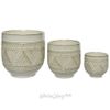 Kaemingk / Set of ceramic pots Saas Fee 8-14 cm, 3 pieces