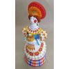 Дымковская глиняная игрушка / Figurine "Lady peasant woman with a loaf"