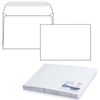 C4 zarf (229x324 mm), yırtma bandı, beyaz, 90 g/m2, SET 50 adet, İç conta