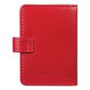 GALANT / Business card holder / single row card holder "Ritter", 24 cards, smooth leather effect, clasp, burgundy