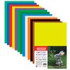 Carton couleur A4 non couché (mat), 12 feuilles 12 couleurs, PIFAGOR, 200x283 mm
