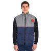 Warm vest "Megapolis", dark blue + gray