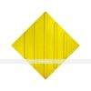 Tactile polyurethane tile, diagonal arrangement of reefs, yellow color, 300x300x4 mm