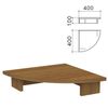 Kanz monitor stand, 400 x400 x100 mm, walnut color pyramidal