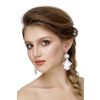 Lace earrings "Liubava" white