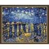 Опт-картина / Elmas mozaik 40x50, Rhone üzerinde yuvarlak rhinestones Van Gogh Sky