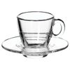 PASABAHCE / Coffee set "Aqua" for 6 persons (6 cups, 72 ml, 6 saucers), glass