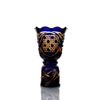 Гусевской Хрустальный завод / Crystal vase for flowers "Ringing" amber-blue