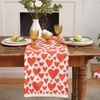 Этель / Table runner Red hearts 40x149cm, 100% chl, twill 190 g / m2