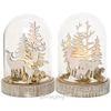 Kaemingk / New Year lamp - dome Fairy Deer in a starry forest 18 cm battery-powered, 5 LED lamps