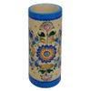 Беломорские узоры / Pencil holder wood "Shenkurskiy blue painted without a background"
