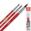 Brush PYTHAGORAS, set of 3 PCs (made of cloth of goats round No. 3 round pony № 4, fur round No. 6)