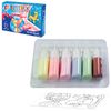 Paint on glass (stained glass) BEAM "Stained glass neon sequined", 6 colors and 20 ml templates