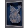 Снежинка / Snowflake / Panel 3D "Snowman with a bird"