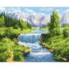 Опт-картина / Pintura por números 40x50 Rio de montanha