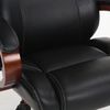 Chaise de bureau BRABIX PREMIUM "Magnum EX-701", bois, cuir recyclé, noir