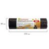 ЛЮБАША / Garbage bags 60 l, black on a roll 20 pcs., HDPE, 5 microns, 57x65 cm (± 5%), economy