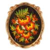 Сувениры из Н.Тагила / Souvenirs from N. Tagil / Tray "Oval-Baroque. Tagil Rowan", 30x25 cm
