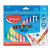 MAPED / Wax crayons "Color'peps Twist", 12 colors, twist-off in a plastic case