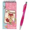 BRAUBERG / Non-ruled notebook "Fox" SMALL FORMAT 80 sheets A6, 85x165 mm, spiral, hardcover, pen, gift box