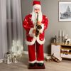 Сималенд / Doll "Santa Claus, in a fur coat with deer, with a saxophone"