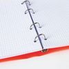 BRAUBERG / Notebook on rings A5 (175x220 mm), 120 sh., Plastic cover, cage, with fixing elastic band, orange / 5 pcs.
